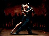 Fabian Perez Tango In Paris In Black Suit